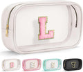 YOOLIFE Initial Makeup Bag Travel Toiletry Bag Clear Makeup Bag Preppy Cosmetic by YOOLIFE