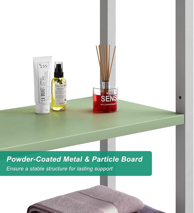 Over-The-Toilet Storage Rack, 4-Tier Bathroom Organizer Shelf Over Toilet - Image 7