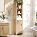 VINGLI Narrow Fluted Bathroom Floor Skinny Storage Cabinet by VINGLI