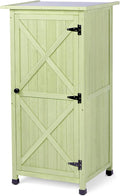 Wooden Outdoor Storage Cabinet, Vertical Garden Tool Shed by FTCBNet