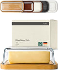 KIVY Glass butter dish with airtight lid that keeps butter soft by KIVY