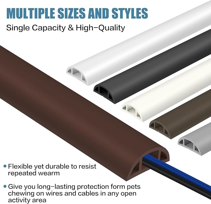 Floor Cord Covers for Wires 20FT Cable Hider Wire Cover Self Adhesive Cord - Image 6