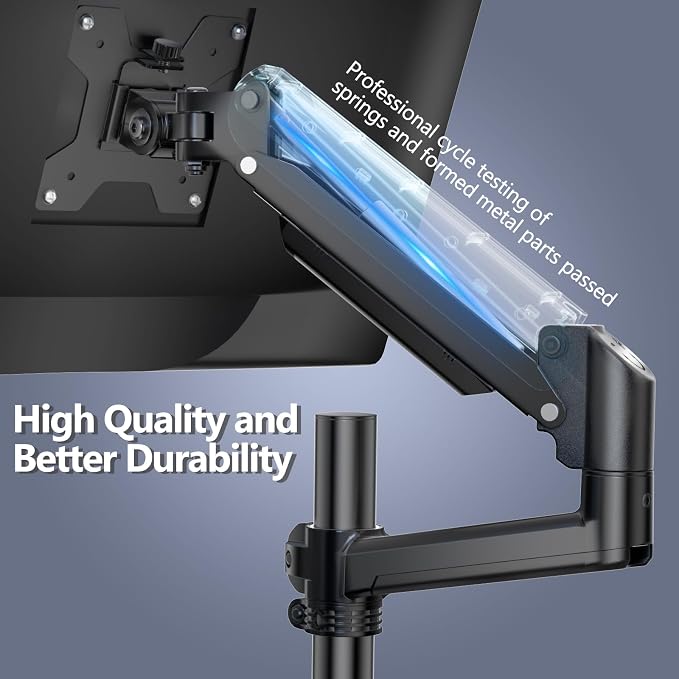 WALI Single Monitor Arm 13-32 Inch, Single Monitor Mount, Vesa Desk Mount up to - Image 7