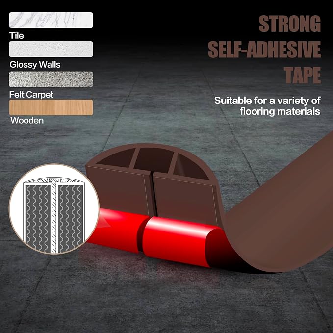 Floor Cord Cover Self Adhesive Cord Hider, 3.3FT Cable Management, Extension - Image 4