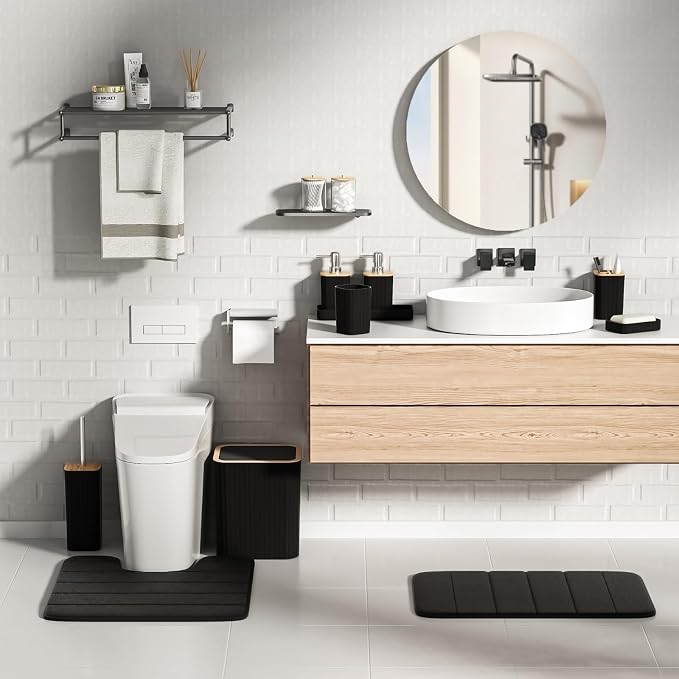 Bathroom Set - 25PC Black Bathroom Set - Image 5