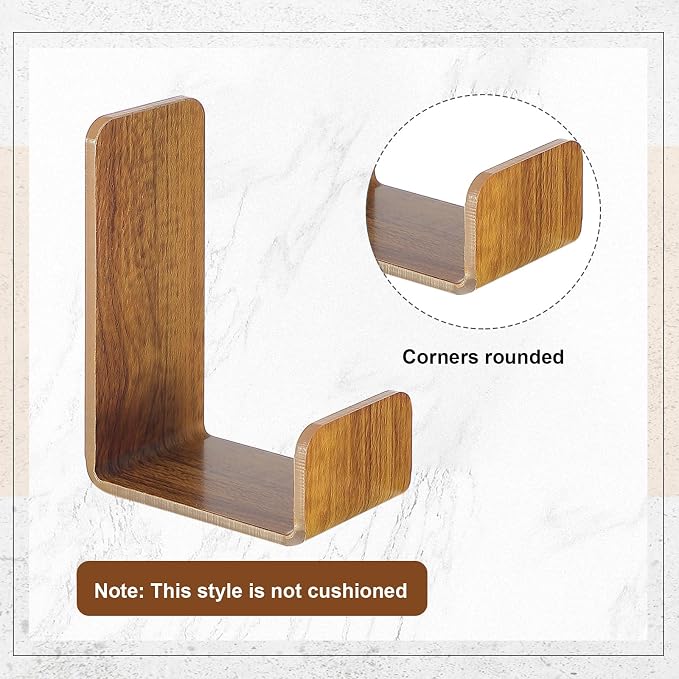 Weewooday 4 Pieces Headphone Hanger Holder Desk Adhesive Headphone Hook Wall - Image 3