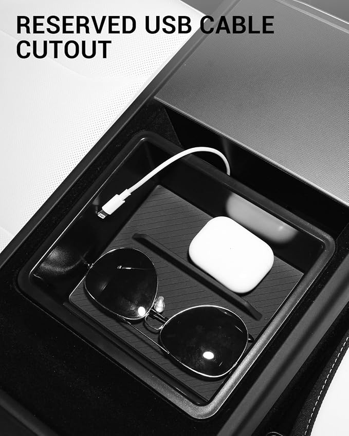 Motrobe 6PCS 2026 Tesla Model Y Juniper Center Console Organizer Tray Cup - Image 5