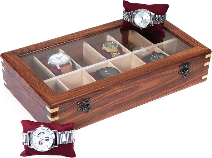 Wooden Watch Box for Men & Women, Watch Organizer & Display Case, Premium - Image 8