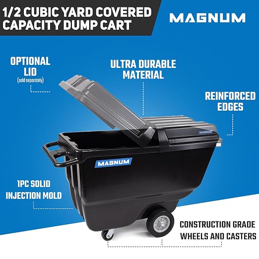 Tilt Truck, 1/2 Cu. Yd. Capacity Dump Cart - Image 2