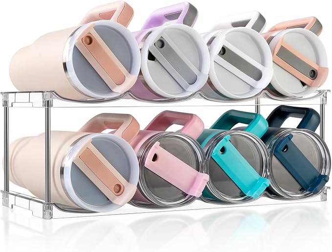 Larger Water Bottle Organizer for Stanley 40 oz Tumbler, Stackable Water Bottle by Amoot