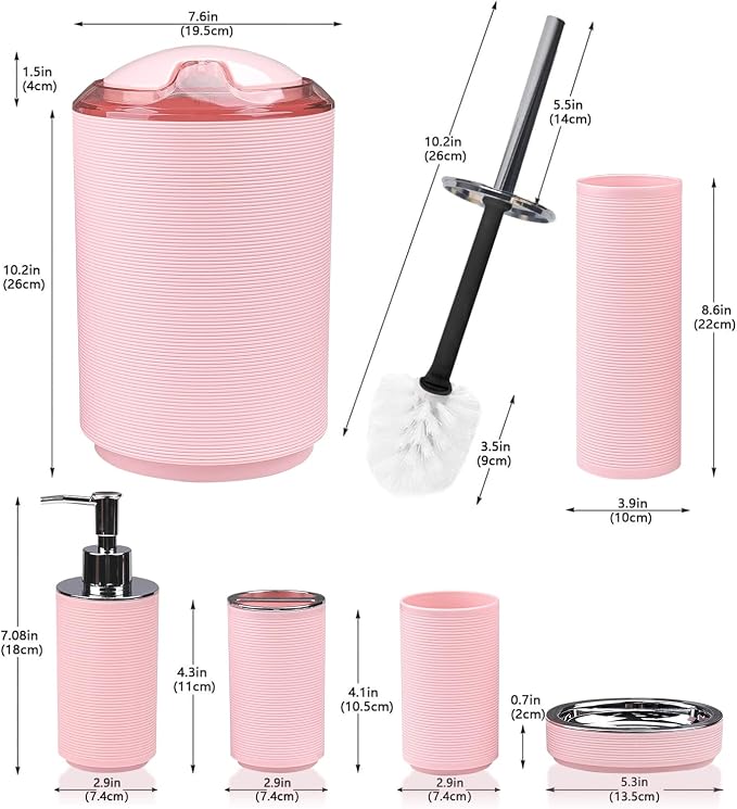 CERBIOR Bathroom Accessories Set Bath Ensemble Includes Soap Dispenser - Image 2