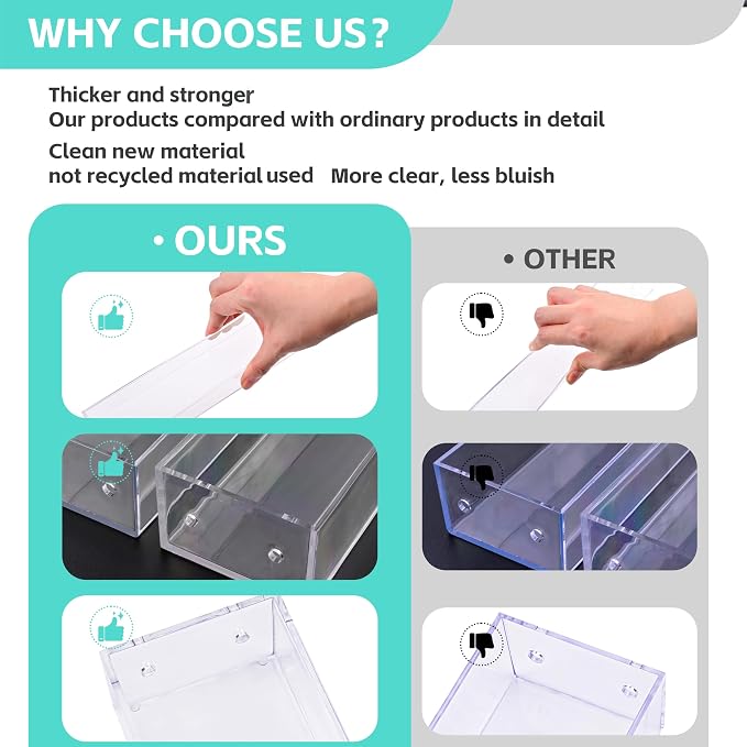 Kingtaily 7 Tiers Layers Organizer Rack Stand Holder Large Capacity Acrylic - Image 5
