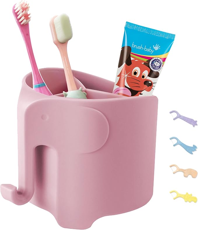 Elephant Toothbrush Holder for Toddler, Cute Toothbrush Holder for Kids by Theguardianofbabysgrowth