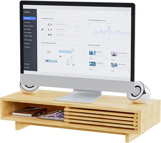 Zri Bamboo Computer Monitor Stand by ZriBamboo