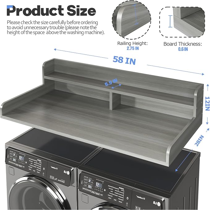 2-Tier Washer and Dryer Countertop - Image 2
