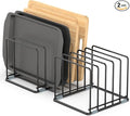 Cutting Board Organizer, Kitchen Cabinet Organizer, Divided Rack by VAEKUCEAN