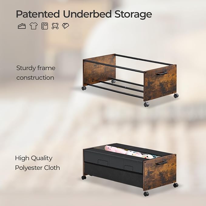Under Bed Storage with Wheels, Under Bed Storage Containers, UnderBed Drawers - Image 3