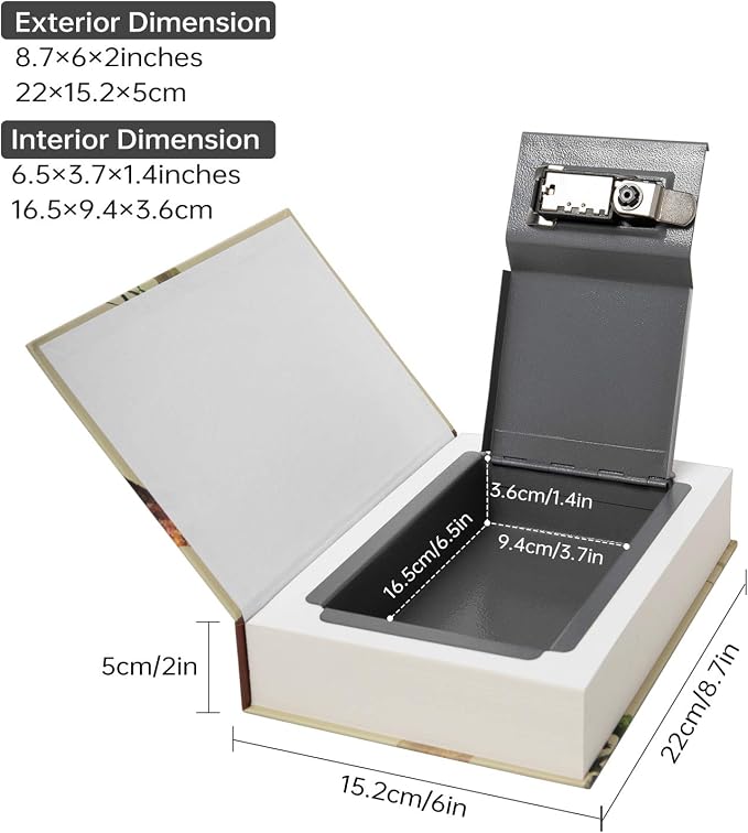 Real Paper Transfer Book Safe, Hollow - Image 2