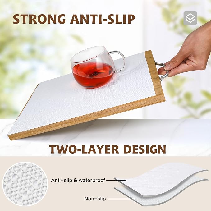 Shelf Liners for Kitchen Cabinets Non Adhesive Drawer Liner 23.6in x 30FT Pure - Image 2