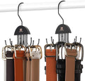 ZEDODIER 2 Pack Belt Hanger Rotatable Belt Organizer, Space Saving Belt Rack by ZEDODIER