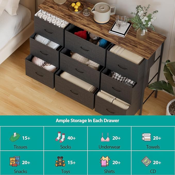 Wide TV Stand for Bedroom, Dresser - Image 5