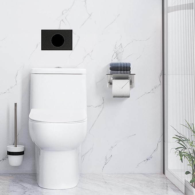 LANC Toilet Paper Holder with Shelf Brushed Nickel Toilet Tissue Roll Holder - Image 8