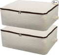 2PCS Canvas Storage Bag, 12OZ Thick Soft Breathable Closet Organizer by Omygarden