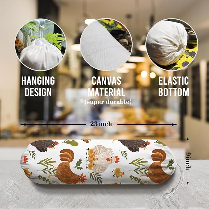 Chicken Animal Plastic Bag Holder, Funny Chickens Grocery Bags Storage Organizer - Image 2