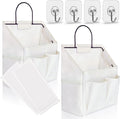 2pcs Small Wall Hanging Organizer Bag, Linen Fabric Door Hanging Storage Basket by KANRICHU