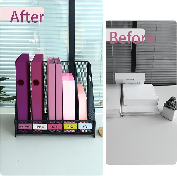 Desk Organizers, Metal Magazine File Holder - Image 5