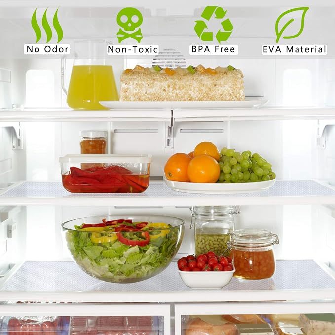 HooTown Refrigerator, Fridge Shelf Liners and Drawer Mats 11.8 Inch Wide x 32.8 - Image 2