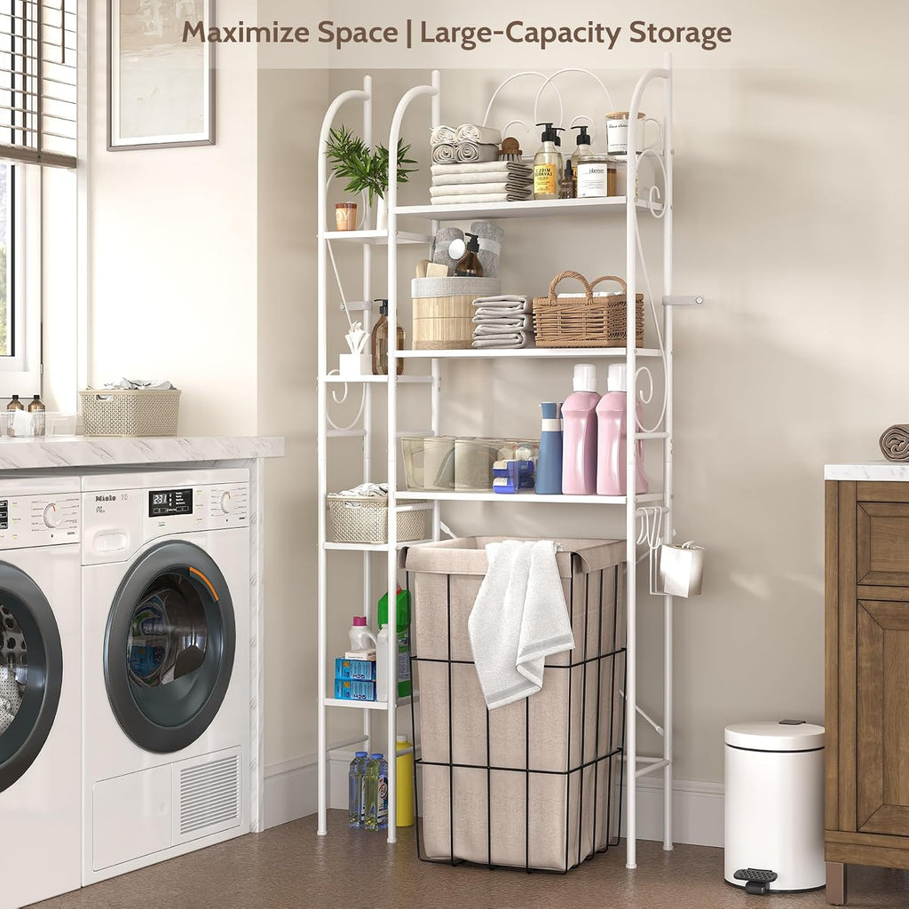 7-Tier Over the Toilet Storage Rack, Heavy-Duty Metal Bathroom