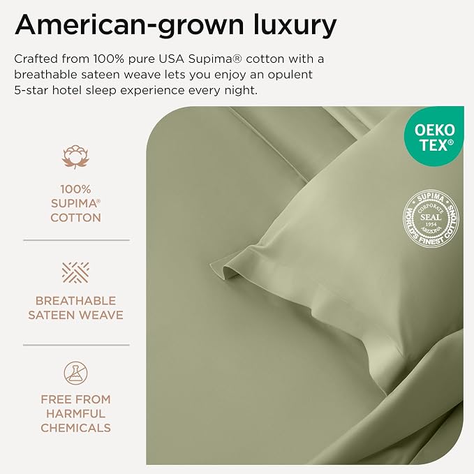Threadmill Supima Cotton Sheets Queen | 656 Thread Count - Image 3