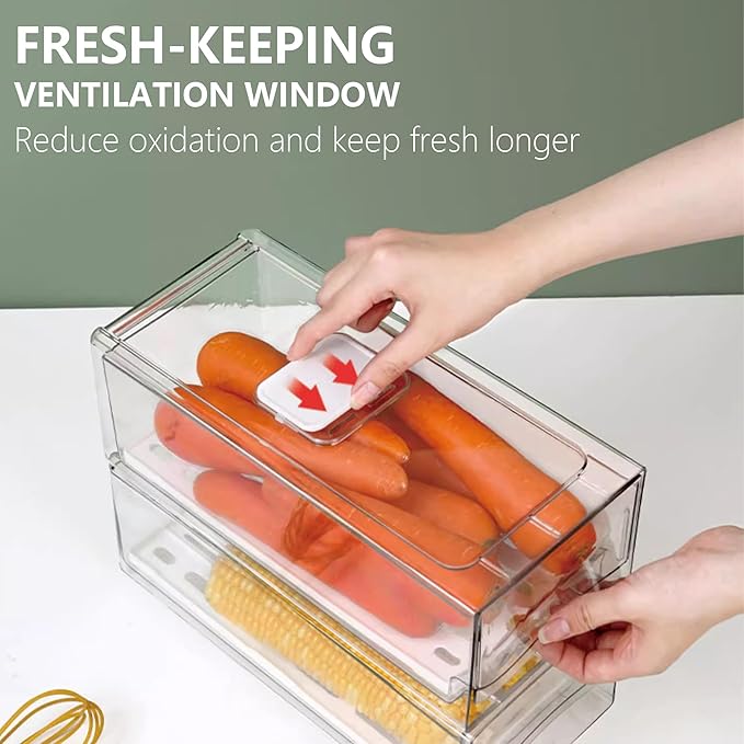 2 Pack Large Capacity Fruit Storage Containers - Image 2