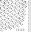 12 Pack 25 Inch Dual Track Upright Wall Shelving System Shelf Bracket Twin Slot by Unknown