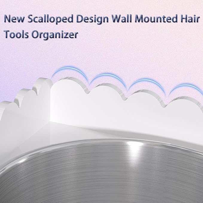 Hair Tool Organizer, Wall Mount Acrylic Hair Dryer Holder - Image 5
