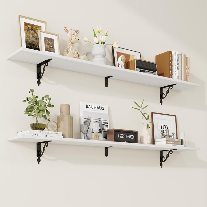 RICHFOCUS Floating Shelves for Wall Decor, 55.1W x 8D Shelves Set of 2 by Unknown
