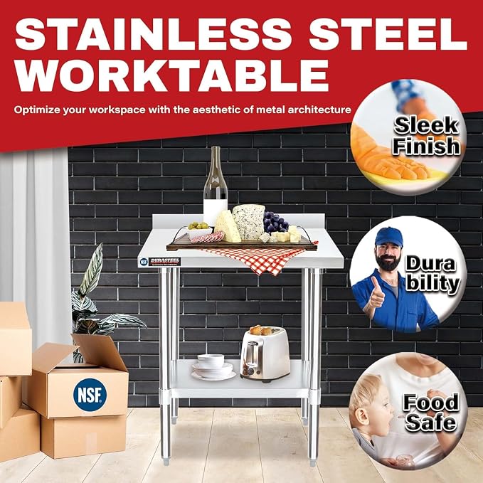 DuraSteel NSF Stainless Steel Table - Image 2