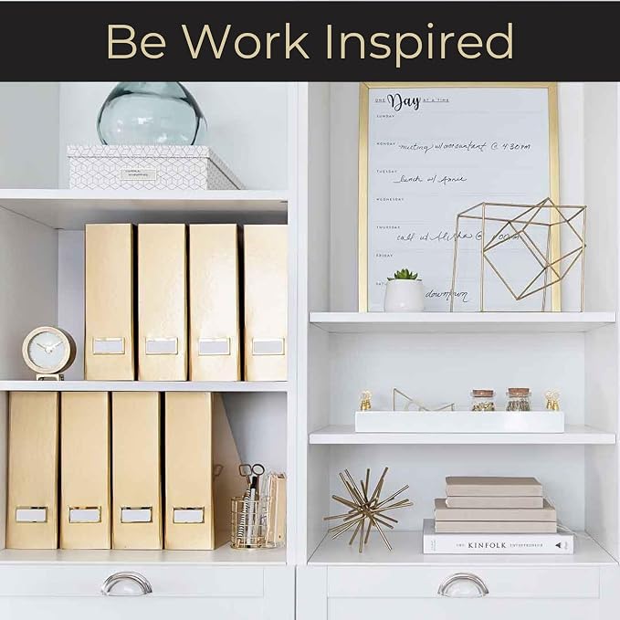 BLU MONACO Gold Magazine File Holder Set of 4 – Stylish Desk Organizer - Image 2