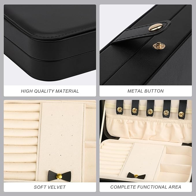 Small Jewelry Box, Travel Jewelry Case Portable Jewelry Boxes - Image 3