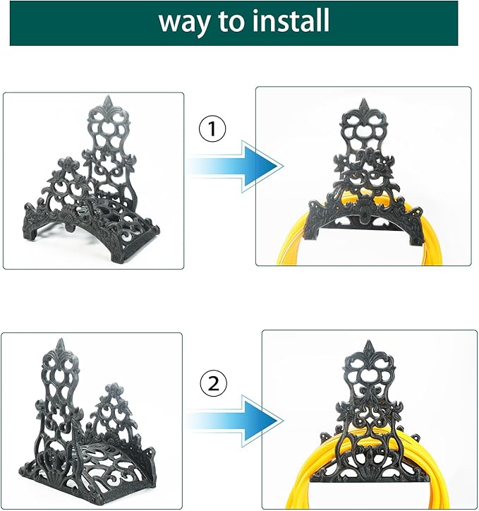 Sungmor Heavy Duty Cast Iron Garden Hose Holder - Image 6