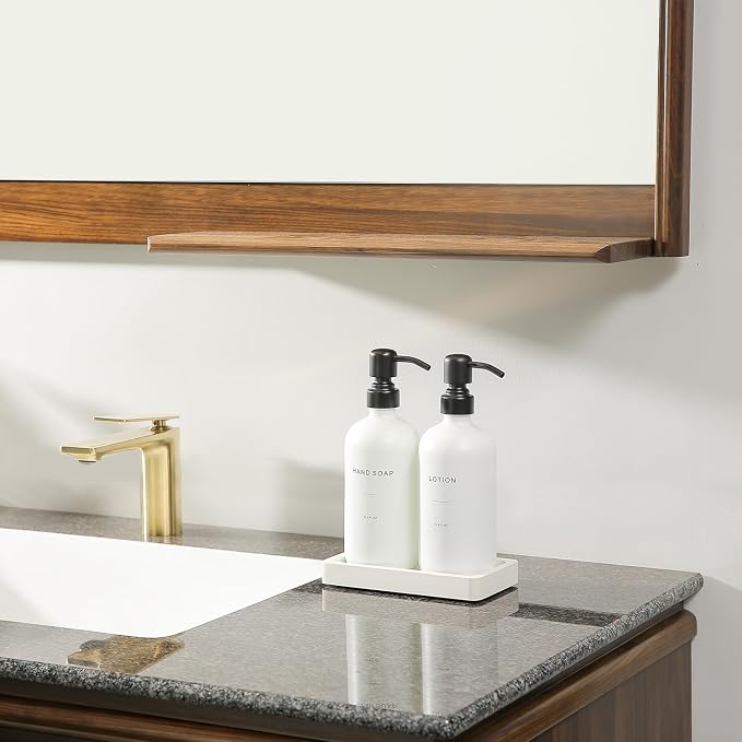 White Soap Dispenser Set, Contains Hand and Lotion Dispenser - Image 6