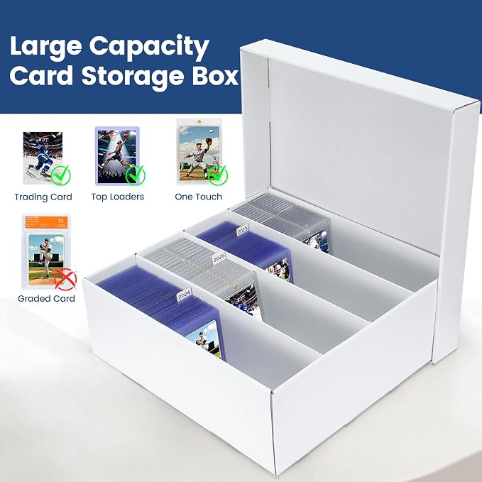 Trading Card Storage Box, 6 Pack Sports Cards Storage Boxes - Image 4