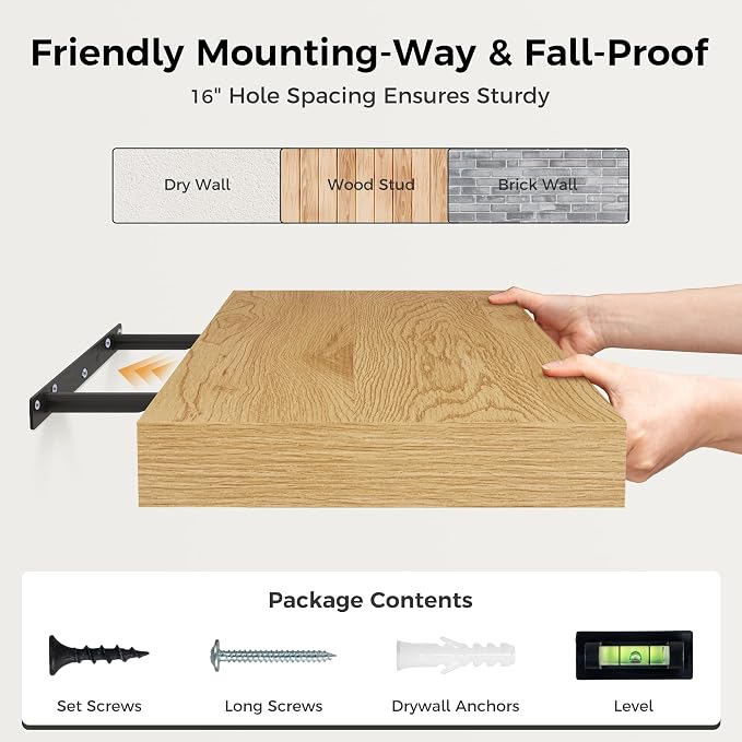 12 Inch Deep Floating Shelves, 24 x 12 Floating Shelf - Image 7