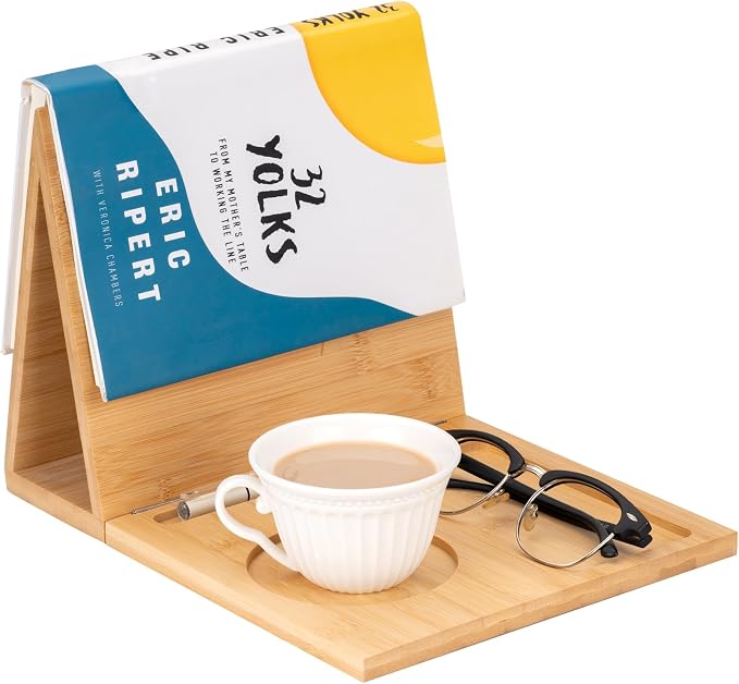 Wooden Book Holder Stand for Page Rest Nook Reading Valet by Unknown