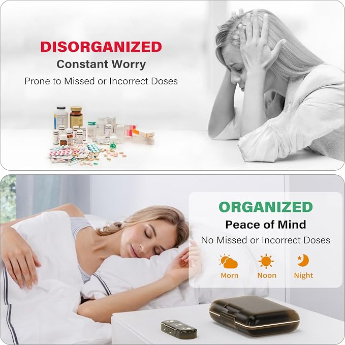 Weekly Pill Organizer 3X a Day, 7 Day Pill Box 3 Times, Portable - Image 4