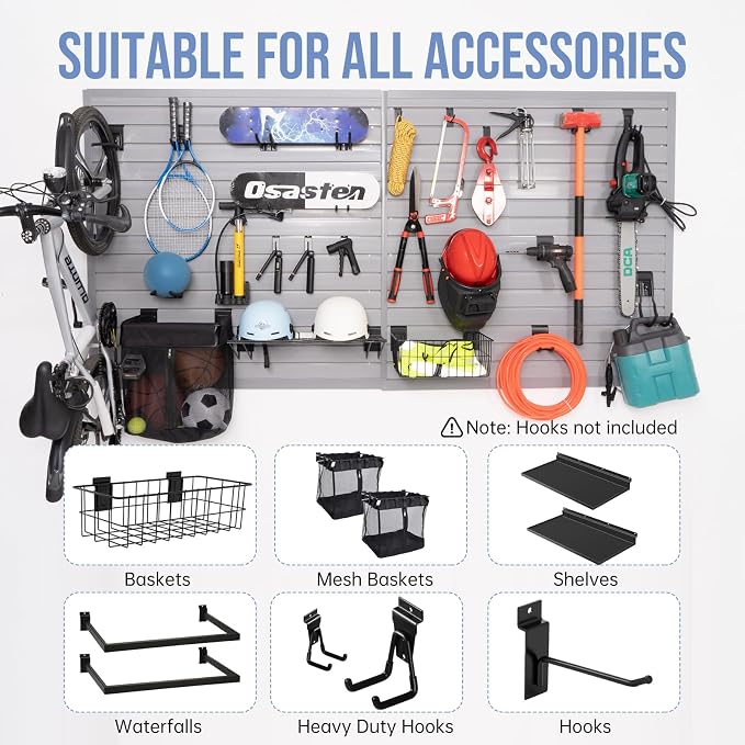 Slatwall Panels Garage Slat Wall Storage Systems 4'x4', Slat Wall Paneling - Image 5