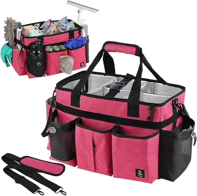 Large Cleaning Caddy Bags Pink by Timoxi