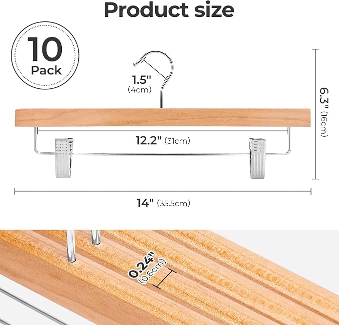 HOUSE DAY Wooden Pants Hangers - Image 2