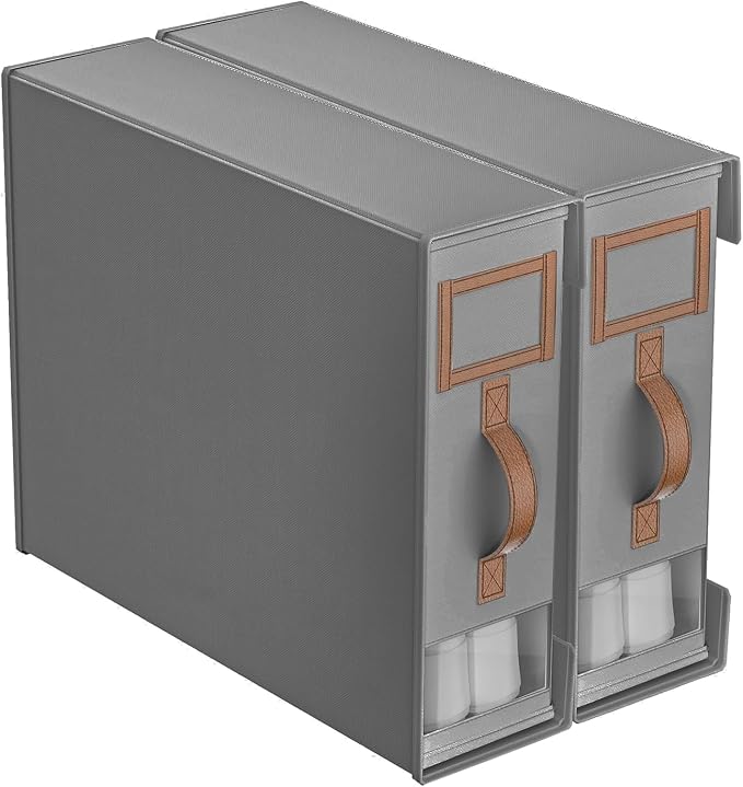 2 Pack Bed Sheet Organizers And Storage, Foldable Bedding Storage Box by BigPonPon